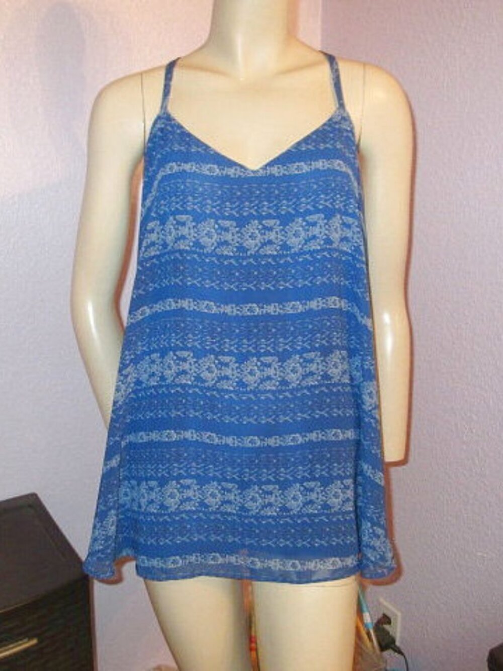 Torrid Swing Tank Top Size 2X Sleeveless Chiffon Cami Tunic Lined Fairy Boho EUC